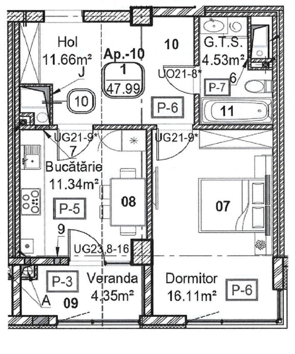 Apartament cu 1 cameră (Nr. 10) în complexul Horus City – tehnologie, liniște și confort absolut în inima Chișinăului